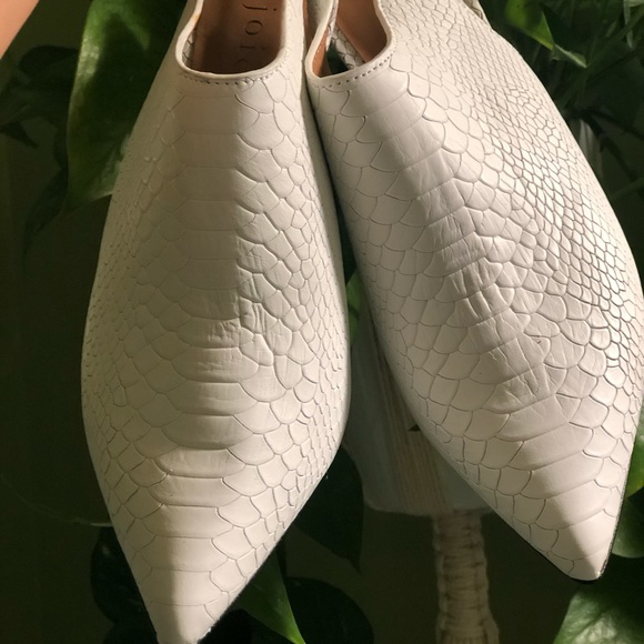 White Joie Python Point Heels - Picture 4 of 4